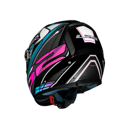 Capacete LS2 Classic FF358 Xdron - Cyan Rosa