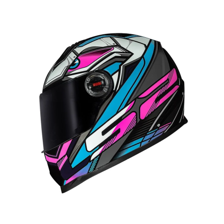 Capacete LS2 Classic FF358 Xdron - Cyan Rosa