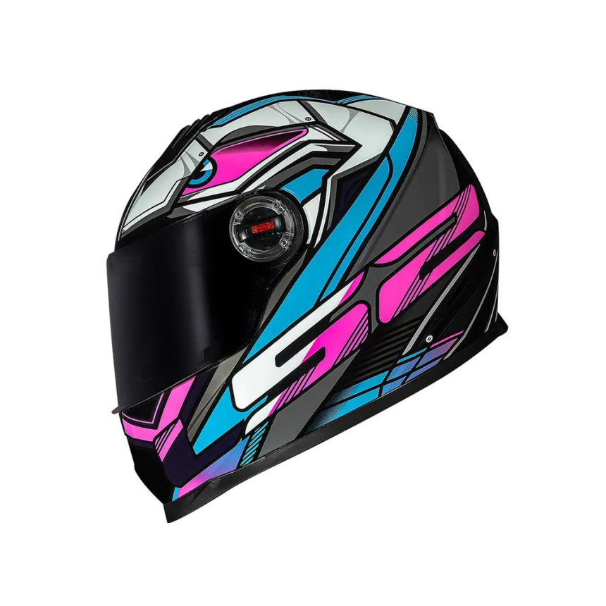 Capacete LS2 Classic FF358 Xdron - Cyan Rosa