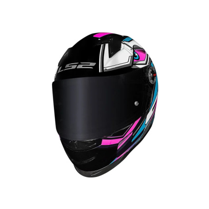 Capacete LS2 Classic FF358 Xdron - Cyan Rosa