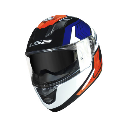 Capacete LS2 FF320 Stream Exo - Branco / Azul / Vermelho