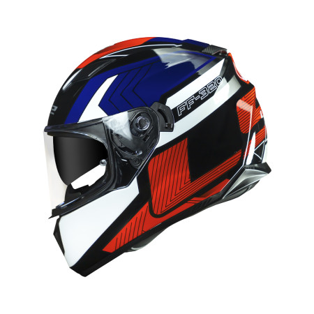 Capacete LS2 FF320 Stream Exo - Branco / Azul / Vermelho