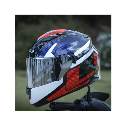 Capacete LS2 FF320 Stream Exo - Branco / Azul / Vermelho