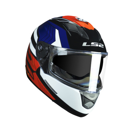 Capacete LS2 FF320 Stream Exo - Branco / Azul / Vermelho