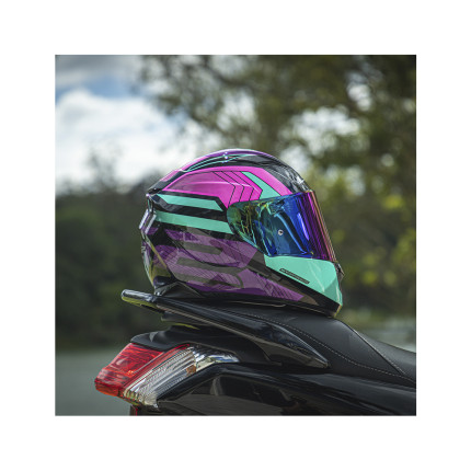 Capacete LS2 FF320 Stream Exo - Preto / Azul / Rosa