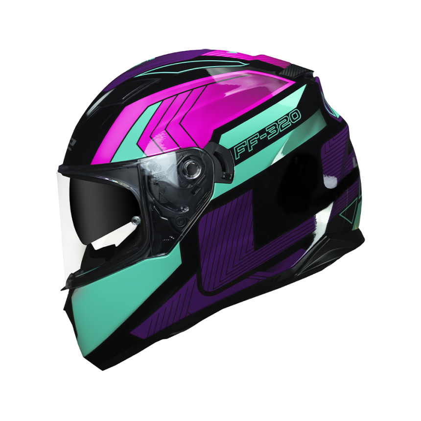 Capacete LS2 FF320 Stream Exo - Preto / Azul / Rosa