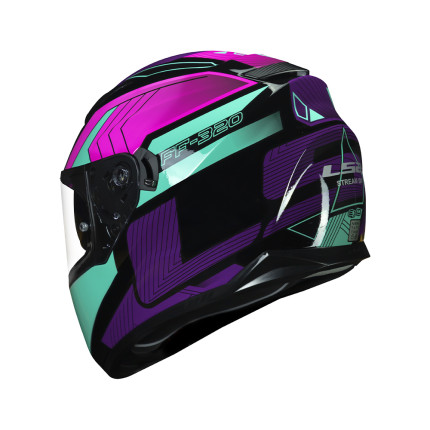 Capacete LS2 FF320 Stream Exo - Preto / Azul / Rosa