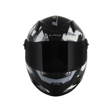 Capacete LS2 FF358 Tank - Camuflado e Preto Fosco