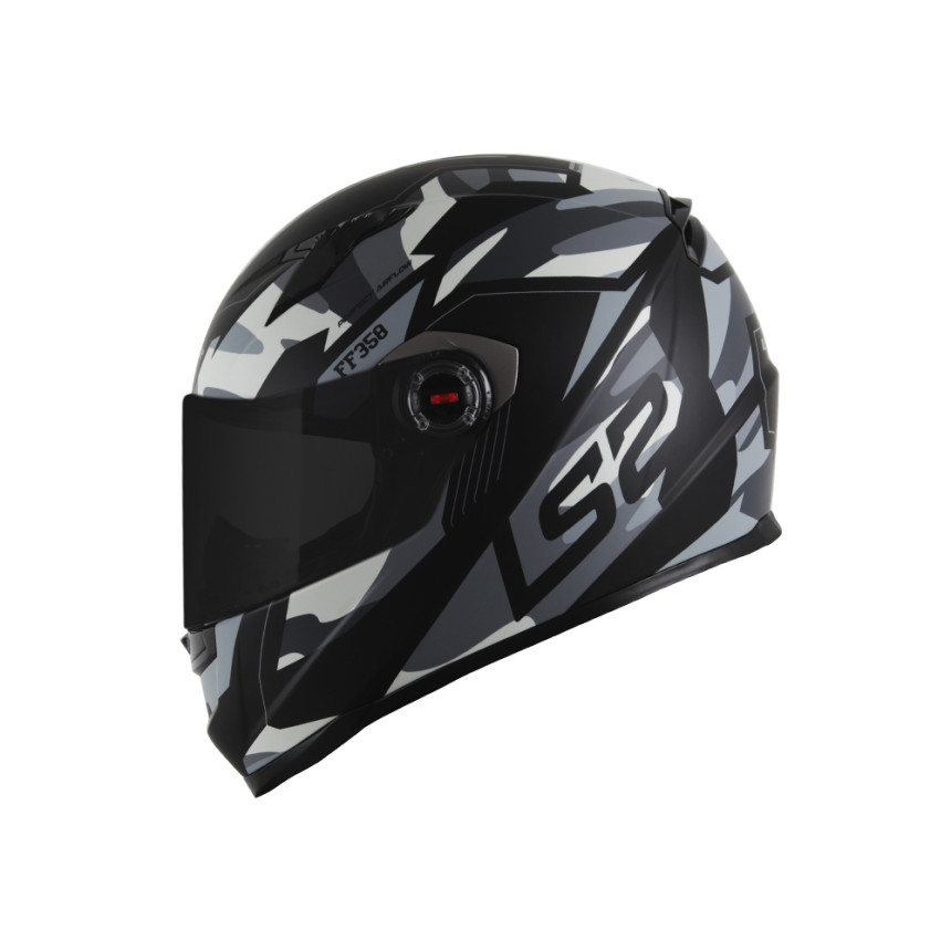 Capacete LS2 FF358 Tank - Camuflado e Preto Fosco