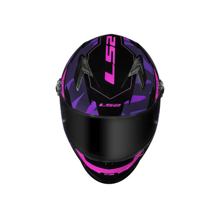 Capacete LS2 FF358 Tank - Camuflado / Preto / Roxo