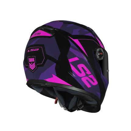 Capacete LS2 FF358 Tank - Camuflado / Preto / Roxo