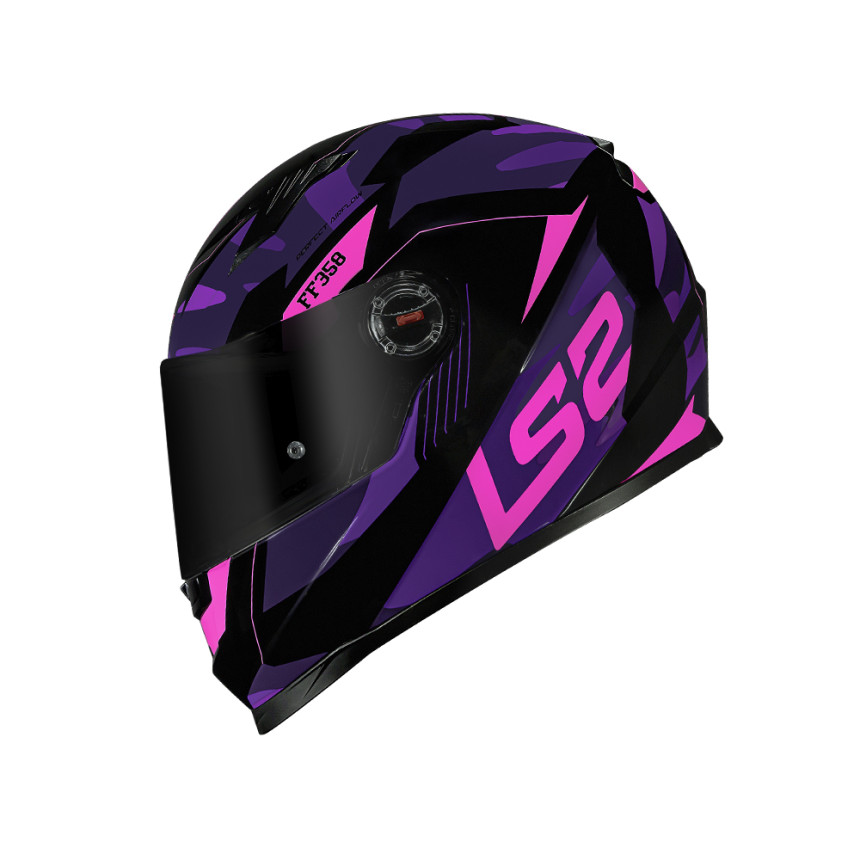 Capacete LS2 FF358 Tank - Camuflado / Preto / Roxo