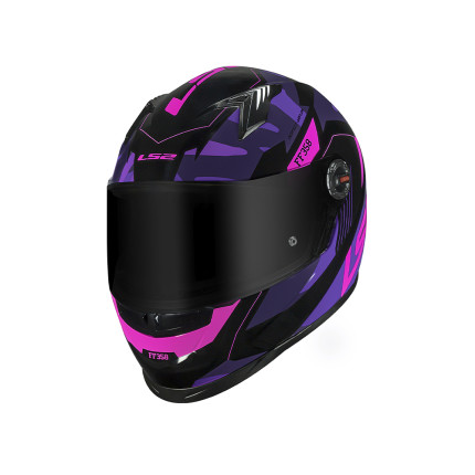 Capacete LS2 FF358 Tank - Camuflado / Preto / Roxo