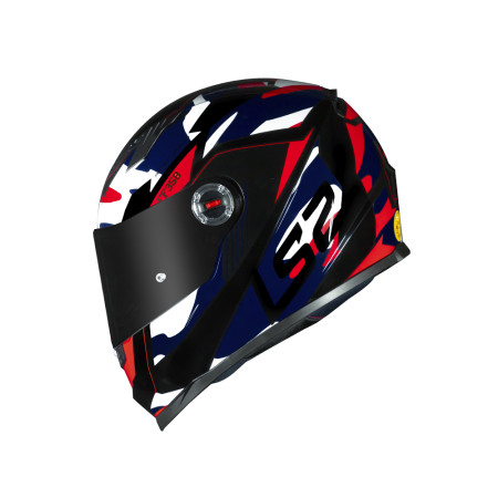 Capacete LS2 FF358 Tank - Camuflado / Azul / Vermelho