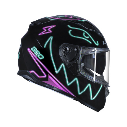 Capacete LS2 FF320 Stream Neon - Fúcsia e Turquesa