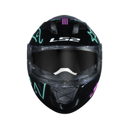 Capacete LS2 FF320 Stream Neon - Fúcsia e Turquesa