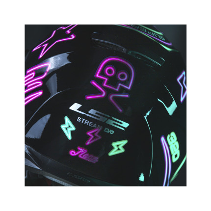 Capacete LS2 FF320 Stream Neon - Fúcsia e Turquesa