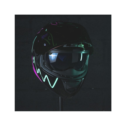 Capacete LS2 FF320 Stream Neon - Fúcsia e Turquesa