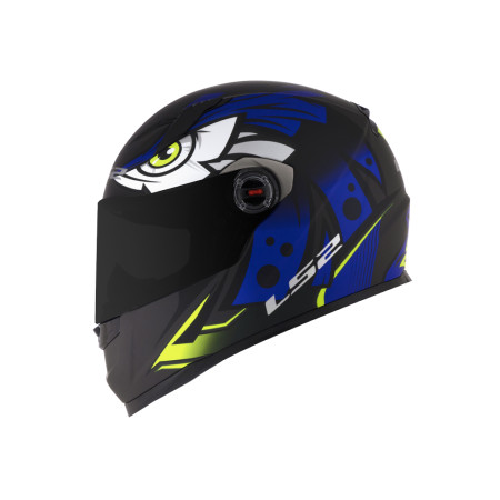 Capacete LS2 Classic FF358 Tribal - Preto Fosco e Azul