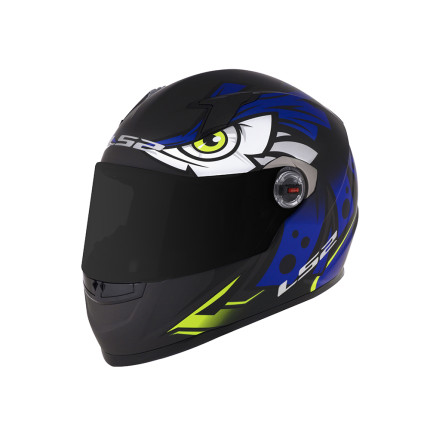 Capacete LS2 Classic FF358 Tribal - Preto Fosco e Azul