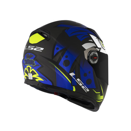 Capacete LS2 Classic FF358 Tribal - Preto Fosco e Azul