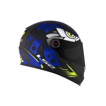 Capacete LS2 Classic FF358 Tribal - Preto Fosco e Azul