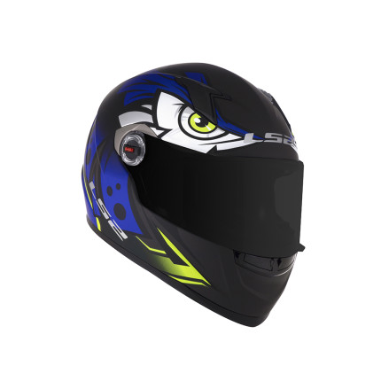 Capacete LS2 Classic FF358 Tribal - Preto Fosco e Azul
