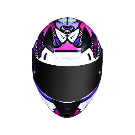Capacete LS2 FF353 Rapid Khan - Branco e Fúcsia