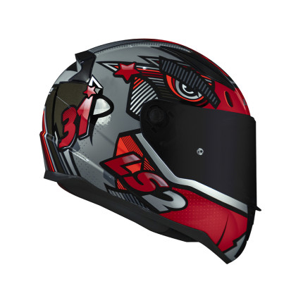 Capacete LS2 FF353 Rapid Khan - Vermelho e Cinza