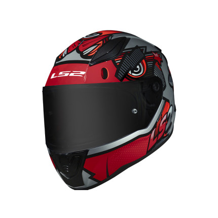 Capacete LS2 FF353 Rapid Khan - Vermelho e Cinza