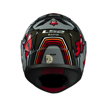 Capacete LS2 FF353 Rapid Khan - Vermelho e Cinza
