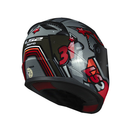 Capacete LS2 FF353 Rapid Khan - Vermelho e Cinza