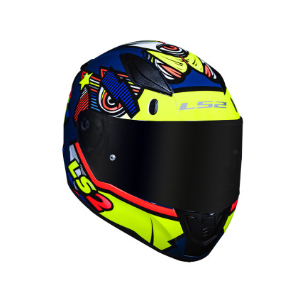Capacete LS2 FF353 Rapid Khan - Amarelo e Azul
