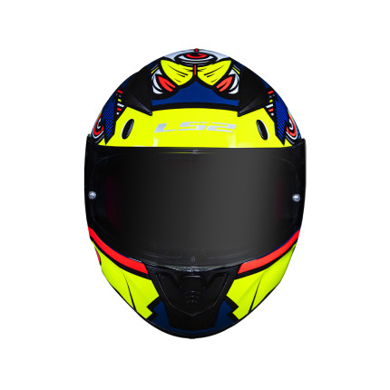 Capacete LS2 FF353 Rapid Khan - Amarelo e Azul