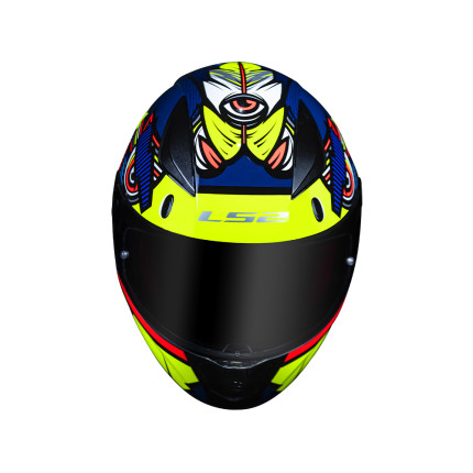 Capacete LS2 FF353 Rapid Khan - Amarelo e Azul