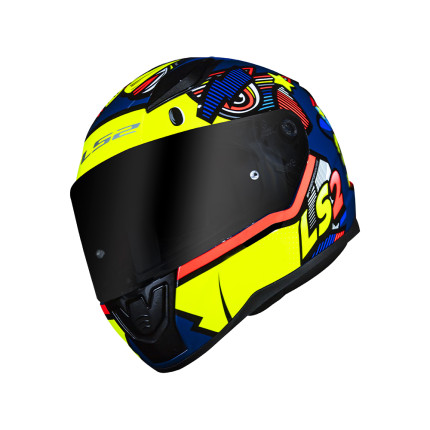 Capacete LS2 FF353 Rapid Khan - Amarelo e Azul