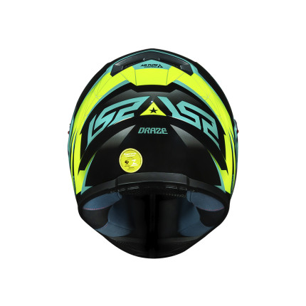 Capacete LS2 Classic FF358 Draze - Preto / Amarelo / Verde