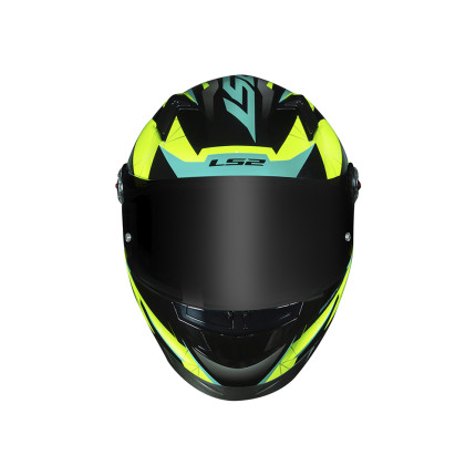 Capacete LS2 Classic FF358 Draze - Preto / Amarelo / Verde