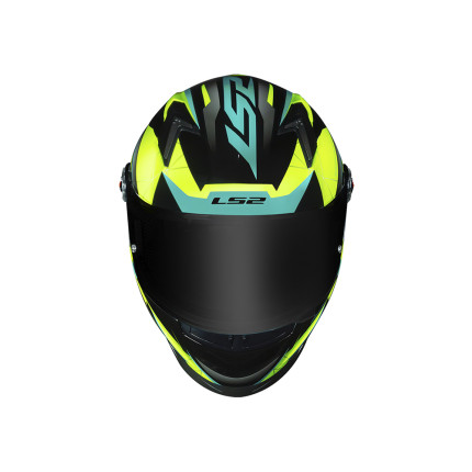 Capacete LS2 Classic FF358 Draze - Preto / Amarelo / Verde