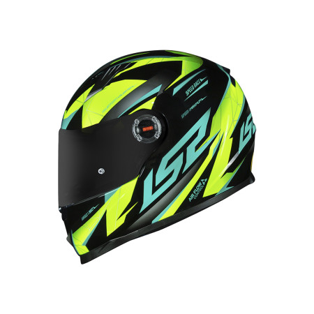 Capacete LS2 Classic FF358 Draze - Preto / Amarelo / Verde