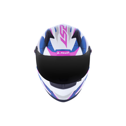 Capacete LS2 Classic FF358 Draze - Branco / Azul / Rosa