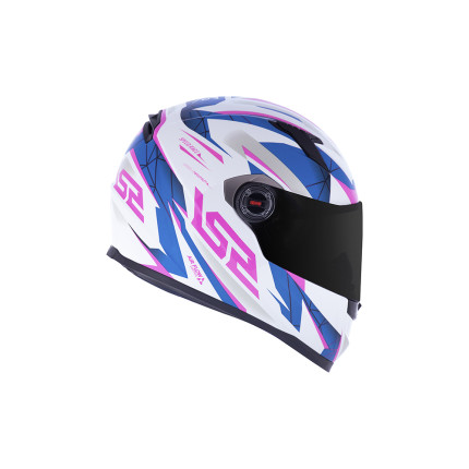 Capacete LS2 Classic FF358 Draze - Branco / Azul / Rosa