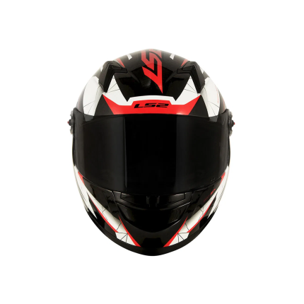 Capacete LS2 Classic FF358 Draze - Preto / Branco / Vermelho