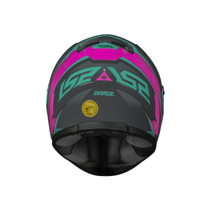 Capacete LS2 Classic FF358 Draze - Cinza / Verde / Rosa