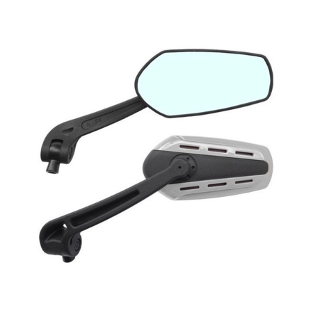Espelho Retrovisor Esportivo Universal Adaptável Allen - Prata