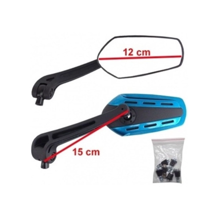 Espelho Retrovisor Esportivo Universal Adaptável Allen - Azul