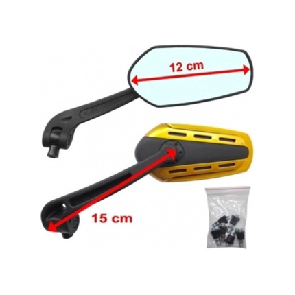 Espelho Retrovisor Esportivo Universal Adaptável Allen - Dourado