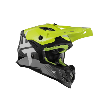 Capacete Mattos Racing Atomic Icon - Amarelo Fluorescente e Cinza