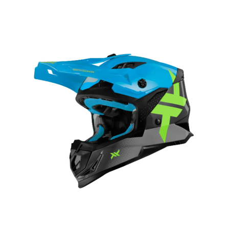 Capacete Mattos Racing Atomic Icon - Azul e Cinza