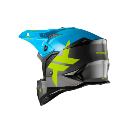 Capacete Mattos Racing Atomic Icon - Azul e Cinza